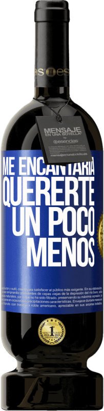 49,95 € Envío gratis | Vino Tinto Edición Premium MBS® Reserva Me encantaría quererte un poco menos Etiqueta Azul. Etiqueta personalizable Reserva 12 Meses Cosecha 2015 Tempranillo