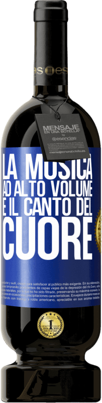 49,95 € Spedizione Gratuita | Vino rosso Edizione Premium MBS® Riserva La musica ad alto volume e il canto del cuore Etichetta Blu. Etichetta personalizzabile Riserva 12 Mesi Raccogliere 2015 Tempranillo