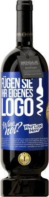 49,95 € Kostenloser Versand | Rotwein Premium Ausgabe MBS® Reserve Füge dein eigenes Logo hinzu Blaue Markierung. Anpassbares Etikett Reserve 12 Monate Ernte 2014 Tempranillo