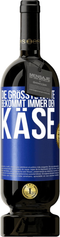 49,95 € Kostenloser Versand | Rotwein Premium Ausgabe MBS® Reserve Die größte Ratte bekommt immer den Käse Blaue Markierung. Anpassbares Etikett Reserve 12 Monate Ernte 2014 Tempranillo