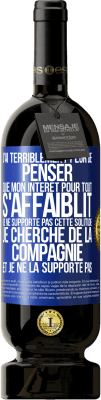49,95 € Envoi gratuit | Vin rouge Édition Premium MBS® Réserve J'ai terriblement peur de penser que mon intérêt pour tout s'affaiblit. Je ne supporte pas cette solitude. Je cherche de la comp Étiquette Bleue. Étiquette personnalisable Réserve 12 Mois Récolte 2016 Tempranillo