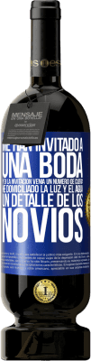 49,95 € Envío gratis | Vino Tinto Edición Premium MBS® Reserva Me han invitado a una boda y en la invitación venía un número de cuenta. He domiciliado la luz y el agua. Un detalle de los Etiqueta Azul. Etiqueta personalizable Reserva 12 Meses Cosecha 2014 Tempranillo