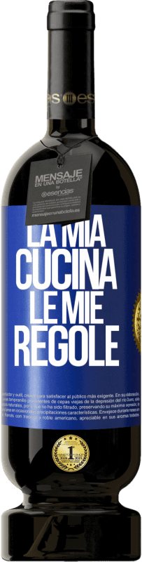 49,95 € Spedizione Gratuita | Vino rosso Edizione Premium MBS® Riserva La mia cucina, le mie regole Etichetta Blu. Etichetta personalizzabile Riserva 12 Mesi Raccogliere 2016 Tempranillo