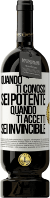 49,95 € Spedizione Gratuita | Vino rosso Edizione Premium MBS® Riserva Quando ti conosci, sei potente. Quando ti accetti, sei invincibile Etichetta Bianca. Etichetta personalizzabile Riserva 12 Mesi Raccogliere 2015 Tempranillo