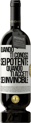 49,95 € Spedizione Gratuita | Vino rosso Edizione Premium MBS® Riserva Quando ti conosci, sei potente. Quando ti accetti, sei invincibile Etichetta Bianca. Etichetta personalizzabile Riserva 12 Mesi Raccogliere 2016 Tempranillo