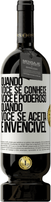 49,95 € Envio grátis | Vinho tinto Edição Premium MBS® Reserva Quando você se conhece, você é poderoso. Quando você se aceita, é invencível Etiqueta Branca. Etiqueta personalizável Reserva 12 Meses Colheita 2015 Tempranillo