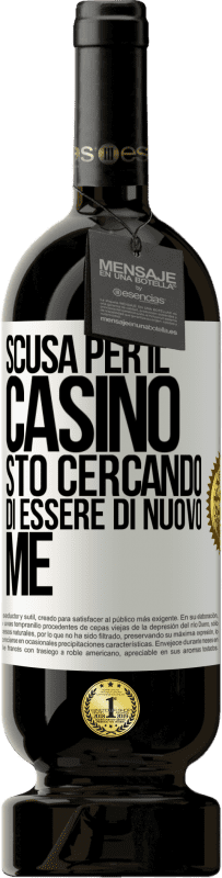 49,95 € Spedizione Gratuita | Vino rosso Edizione Premium MBS® Riserva Scusa per il casino, sto cercando di essere di nuovo me Etichetta Bianca. Etichetta personalizzabile Riserva 12 Mesi Raccogliere 2015 Tempranillo