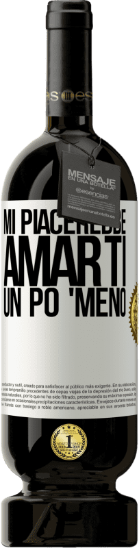 49,95 € Spedizione Gratuita | Vino rosso Edizione Premium MBS® Riserva Mi piacerebbe amarti un po 'meno Etichetta Bianca. Etichetta personalizzabile Riserva 12 Mesi Raccogliere 2015 Tempranillo