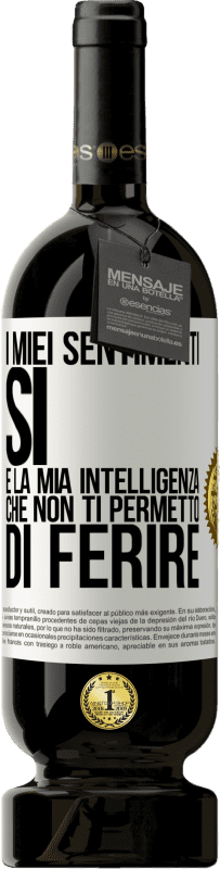 49,95 € Spedizione Gratuita | Vino rosso Edizione Premium MBS® Riserva I miei sentimenti, sì. È la mia intelligenza che non ti permetto di ferire Etichetta Bianca. Etichetta personalizzabile Riserva 12 Mesi Raccogliere 2015 Tempranillo