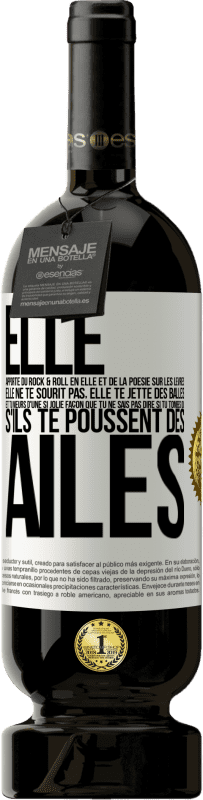 49,95 € Envoi gratuit | Vin rouge Édition Premium MBS® Réserve Elle apporte du Rock & Roll en elle et de la poésie sur les lèvres. Elle ne te sourit pas, elle te jette des balles et tu meurs Étiquette Blanche. Étiquette personnalisable Réserve 12 Mois Récolte 2015 Tempranillo