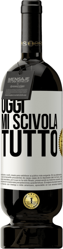 49,95 € Spedizione Gratuita | Vino rosso Edizione Premium MBS® Riserva Oggi mi scivola tutto Etichetta Bianca. Etichetta personalizzabile Riserva 12 Mesi Raccogliere 2015 Tempranillo