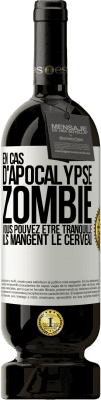 49,95 € Envoi gratuit | Vin rouge Édition Premium MBS® Réserve En cas d'apocalypse zombie vous pouvez être tranquille, ils mangent le cerveau Étiquette Blanche. Étiquette personnalisable Réserve 12 Mois Récolte 2014 Tempranillo