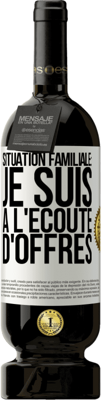 49,95 € Envoi gratuit | Vin rouge Édition Premium MBS® Réserve Situation familiale: je suis à l'écoute d'offres Étiquette Blanche. Étiquette personnalisable Réserve 12 Mois Récolte 2014 Tempranillo