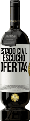 49,95 € Envío gratis | Vino Tinto Edición Premium MBS® Reserva Estado civil: escucho ofertas Etiqueta Blanca. Etiqueta personalizable Reserva 12 Meses Cosecha 2016 Tempranillo