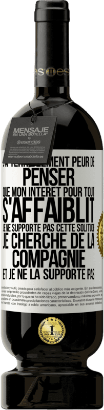 49,95 € Envoi gratuit | Vin rouge Édition Premium MBS® Réserve J'ai terriblement peur de penser que mon intérêt pour tout s'affaiblit. Je ne supporte pas cette solitude. Je cherche de la comp Étiquette Blanche. Étiquette personnalisable Réserve 12 Mois Récolte 2014 Tempranillo