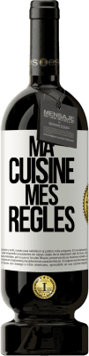 49,95 € Envoi gratuit | Vin rouge Édition Premium MBS® Réserve Ma cuisine, mes règles Étiquette Blanche. Étiquette personnalisable Réserve 12 Mois Récolte 2014 Tempranillo