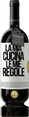 49,95 € Spedizione Gratuita | Vino rosso Edizione Premium MBS® Riserva La mia cucina, le mie regole Etichetta Bianca. Etichetta personalizzabile Riserva 12 Mesi Raccogliere 2014 Tempranillo