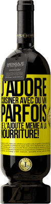 49,95 € Envoi gratuit | Vin rouge Édition Premium MBS® Réserve J'adore cuisiner avec du vin. Parfois je l'ajoute même à la nourriture! Étiquette Jaune. Étiquette personnalisable Réserve 12 Mois Récolte 2014 Tempranillo