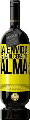 49,95 € Envío gratis | Vino Tinto Edición Premium MBS® Reserva La envidia es la úlcera del alma Etiqueta Amarilla. Etiqueta personalizable Reserva 12 Meses Cosecha 2016 Tempranillo