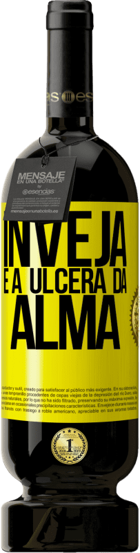 49,95 € Envio grátis | Vinho tinto Edição Premium MBS® Reserva Inveja é a úlcera da alma Etiqueta Amarela. Etiqueta personalizável Reserva 12 Meses Colheita 2015 Tempranillo