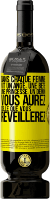 49,95 € Envoi gratuit | Vin rouge Édition Premium MBS® Réserve Dans chaque femme vit un ange, une bête ,une princesse, un démon. Vous aurez celle que vous réveillerez. Étiquette Jaune. Étiquette personnalisable Réserve 12 Mois Récolte 2015 Tempranillo