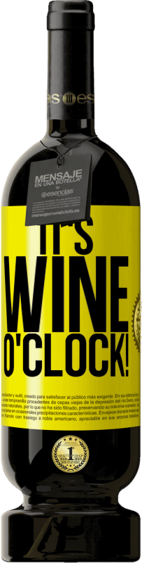 49,95 € 免费送货 | 红酒 高级版 MBS® 预订 It's wine o'clock! 黄色标签. 可自定义的标签 预订 12 个月 收成 2016 Tempranillo