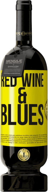 49,95 € Envío gratis | Vino Tinto Edición Premium MBS® Reserva Red wine & Blues Etiqueta Amarilla. Etiqueta personalizable Reserva 12 Meses Cosecha 2014 Tempranillo