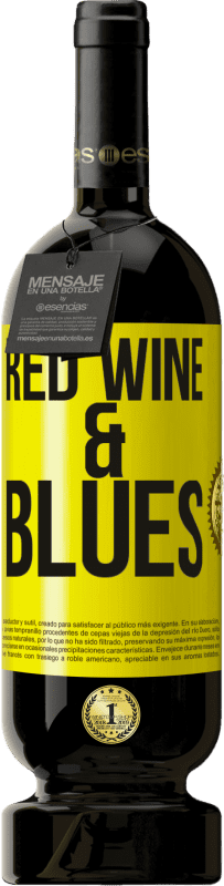 49,95 € Envío gratis | Vino Tinto Edición Premium MBS® Reserva Red wine & Blues Etiqueta Amarilla. Etiqueta personalizable Reserva 12 Meses Cosecha 2016 Tempranillo