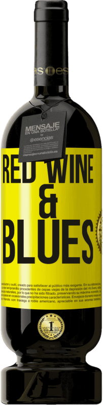 49,95 € Kostenloser Versand | Rotwein Premium Ausgabe MBS® Reserve Red wine & Blues Gelbes Etikett. Anpassbares Etikett Reserve 12 Monate Ernte 2014 Tempranillo