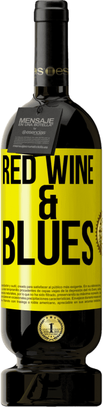 49,95 € Envio grátis | Vinho tinto Edição Premium MBS® Reserva Red wine & Blues Etiqueta Amarela. Etiqueta personalizável Reserva 12 Meses Colheita 2014 Tempranillo