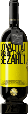 49,95 € Kostenloser Versand | Rotwein Premium Ausgabe MBS® Reserve Loyalität wird mit Loyalität bezahlt Gelbes Etikett. Anpassbares Etikett Reserve 12 Monate Ernte 2014 Tempranillo