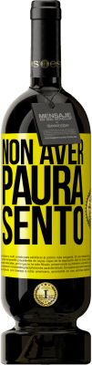 49,95 € Spedizione Gratuita | Vino rosso Edizione Premium MBS® Riserva Non aver paura Sento Etichetta Gialla. Etichetta personalizzabile Riserva 12 Mesi Raccogliere 2016 Tempranillo