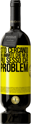 49,95 € Spedizione Gratuita | Vino rosso Edizione Premium MBS® Riserva Sto cercando un amante che mi dia più sesso che problemi Etichetta Gialla. Etichetta personalizzabile Riserva 12 Mesi Raccogliere 2015 Tempranillo