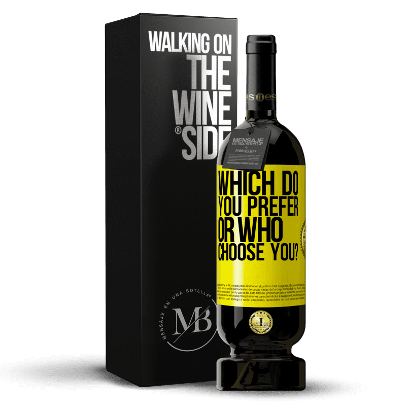 39,95 € Free Shipping | Red Wine Premium Edition MBS® Reserva which do you prefer, or who choose you? Yellow Label. Customizable label Reserva 12 Months Harvest 2014 Tempranillo