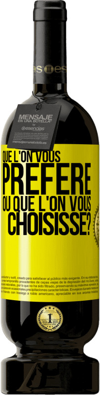 49,95 € Envoi gratuit | Vin rouge Édition Premium MBS® Réserve Que l'on vous préfère ou que l'on vous choisisse? Étiquette Jaune. Étiquette personnalisable Réserve 12 Mois Récolte 2015 Tempranillo