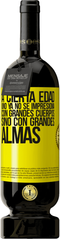 49,95 € Envío gratis | Vino Tinto Edición Premium MBS® Reserva A cierta edad uno ya no se impresiona con grandes cuerpos, sino con grandes almas Etiqueta Amarilla. Etiqueta personalizable Reserva 12 Meses Cosecha 2016 Tempranillo