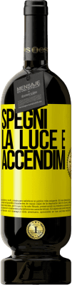 49,95 € Spedizione Gratuita | Vino rosso Edizione Premium MBS® Riserva Spegni la luce e accendimi Etichetta Gialla. Etichetta personalizzabile Riserva 12 Mesi Raccogliere 2015 Tempranillo