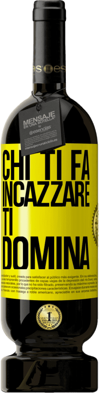 49,95 € Spedizione Gratuita | Vino rosso Edizione Premium MBS® Riserva Chi ti fa incazzare, ti domina Etichetta Gialla. Etichetta personalizzabile Riserva 12 Mesi Raccogliere 2016 Tempranillo