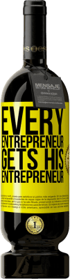 49,95 € 免费送货 | 红酒 高级版 MBS® 预订 每个企业家都会得到他的企业家 黄色标签. 可自定义的标签 预订 12 个月 收成 2016 Tempranillo