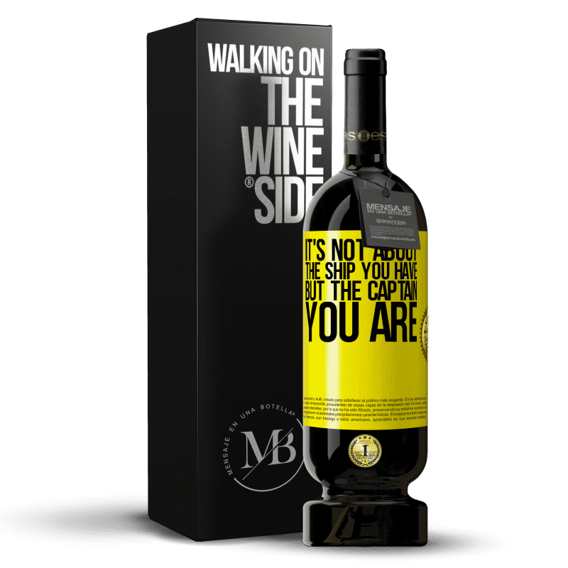 29,95 € Free Shipping | Red Wine Premium Edition MBS® Reserva It's not about the ship you have, but the captain you are Yellow Label. Customizable label Reserva 12 Months Harvest 2014 Tempranillo