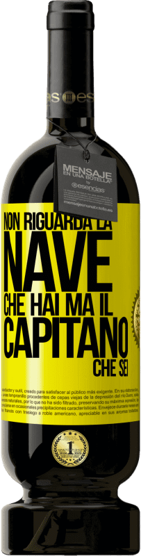 49,95 € Spedizione Gratuita | Vino rosso Edizione Premium MBS® Riserva Non riguarda la nave che hai, ma il capitano che sei Etichetta Gialla. Etichetta personalizzabile Riserva 12 Mesi Raccogliere 2015 Tempranillo