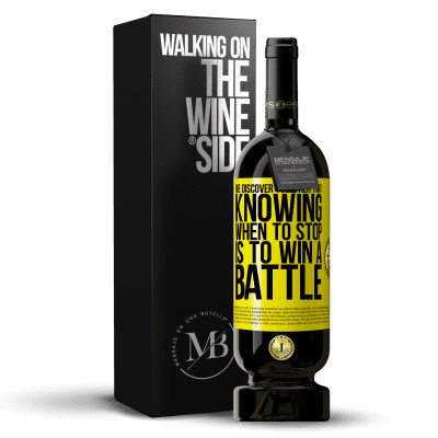 «We discover together that knowing when to stop is to win a battle» Premium Edition MBS® Reserve
