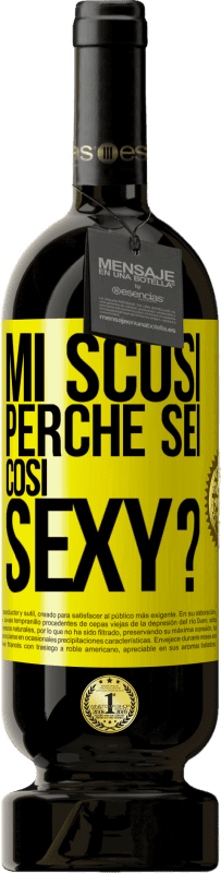 49,95 € Spedizione Gratuita | Vino rosso Edizione Premium MBS® Riserva Mi scusi, perché sei così sexy? Etichetta Gialla. Etichetta personalizzabile Riserva 12 Mesi Raccogliere 2016 Tempranillo