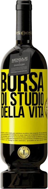 49,95 € Spedizione Gratuita | Vino rosso Edizione Premium MBS® Riserva Borsa di studio della vita Etichetta Gialla. Etichetta personalizzabile Riserva 12 Mesi Raccogliere 2015 Tempranillo