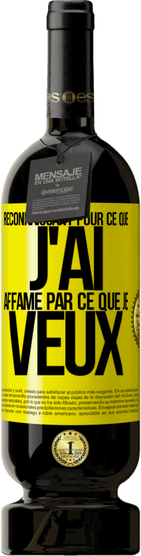 49,95 € Envoi gratuit | Vin rouge Édition Premium MBS® Réserve Reconnaissant pour ce que j'ai, affamé par ce que je veux Étiquette Jaune. Étiquette personnalisable Réserve 12 Mois Récolte 2016 Tempranillo