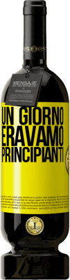 49,95 € Spedizione Gratuita | Vino rosso Edizione Premium MBS® Riserva Un giorno eravamo principianti Etichetta Gialla. Etichetta personalizzabile Riserva 12 Mesi Raccogliere 2014 Tempranillo