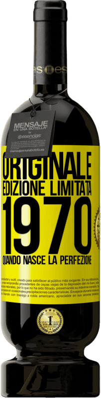 49,95 € Spedizione Gratuita | Vino rosso Edizione Premium MBS® Riserva Originale. Edizione Limitata. 1970. Quando nasce la perfezione Etichetta Gialla. Etichetta personalizzabile Riserva 12 Mesi Raccogliere 2015 Tempranillo