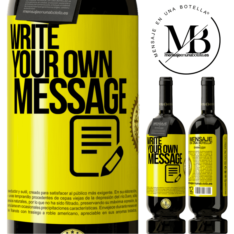 39,95 € Free Shipping | Red Wine Premium Edition MBS® Reserva Write your own message Yellow Label. Customizable label Reserva 12 Months Harvest 2014 Tempranillo