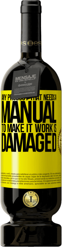 49,95 € 送料無料 | 赤ワイン プレミアム版 MBS® 予約する 動作させるためにマニュアルが必要な製品はすべて破損しています 黄色のラベル. カスタマイズ可能なラベル 予約する 12 月 収穫 2016 Tempranillo