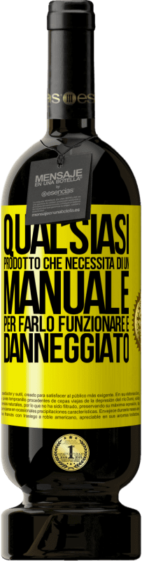 49,95 € Spedizione Gratuita | Vino rosso Edizione Premium MBS® Riserva Qualsiasi prodotto che necessita di un manuale per farlo funzionare è danneggiato Etichetta Gialla. Etichetta personalizzabile Riserva 12 Mesi Raccogliere 2014 Tempranillo